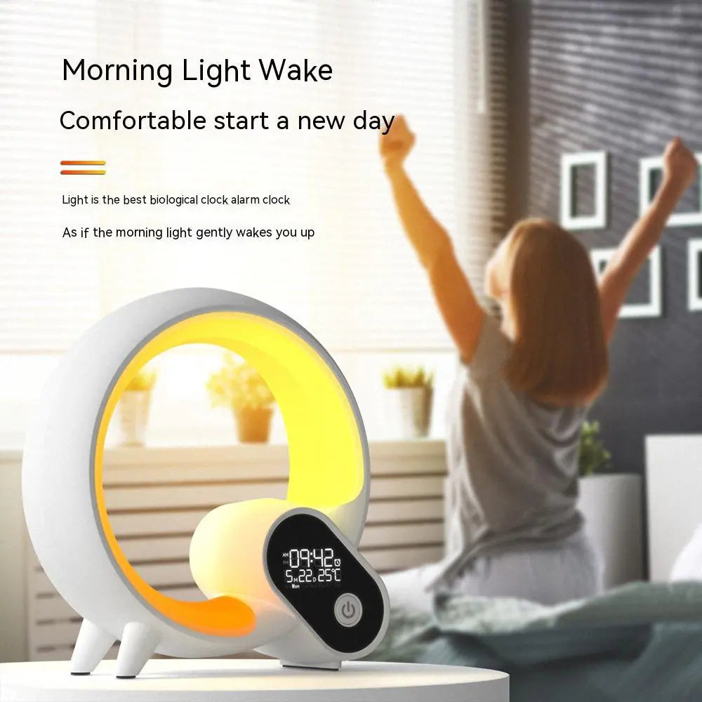 Creative Q Light Analog Sunrise Digital Display Alarm Clock - versatile-finds